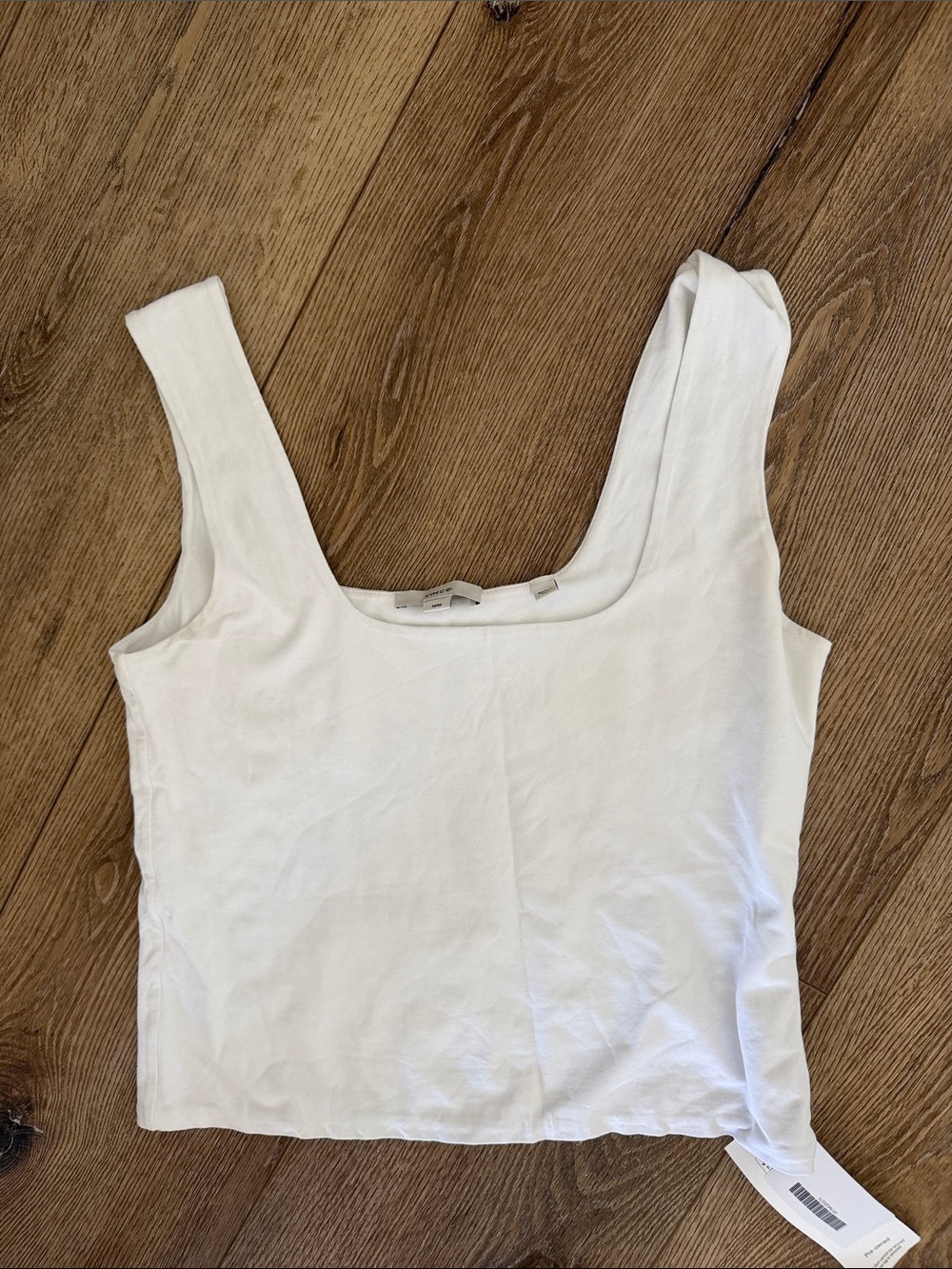 Vince White Scoop-Neck Tank Top